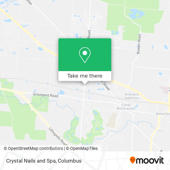 Crystal Nails and Spa map