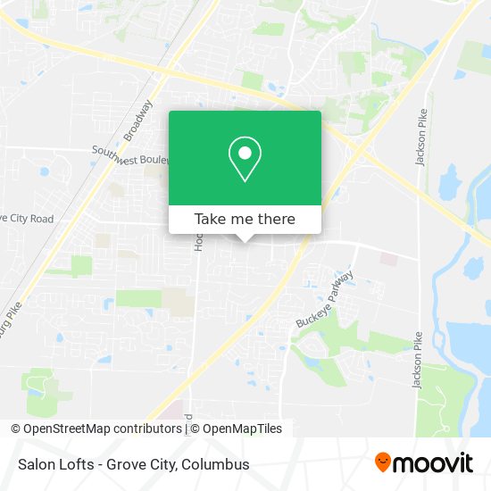 Mapa de Salon Lofts - Grove City