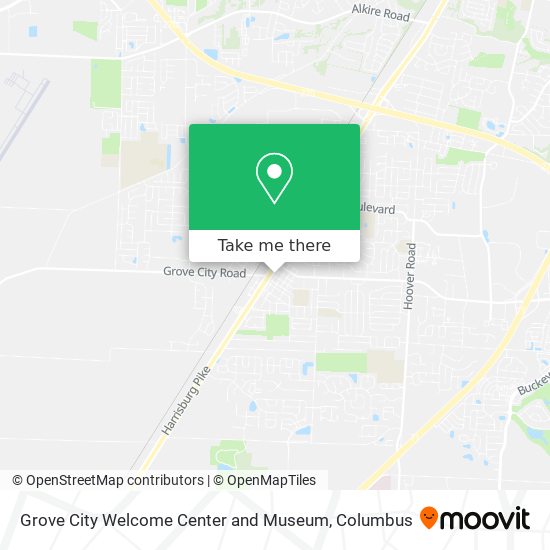 Grove City Welcome Center and Museum map