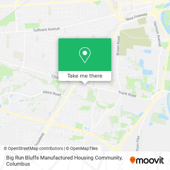 Mapa de Big Run Bluffs Manufactured Housing Community