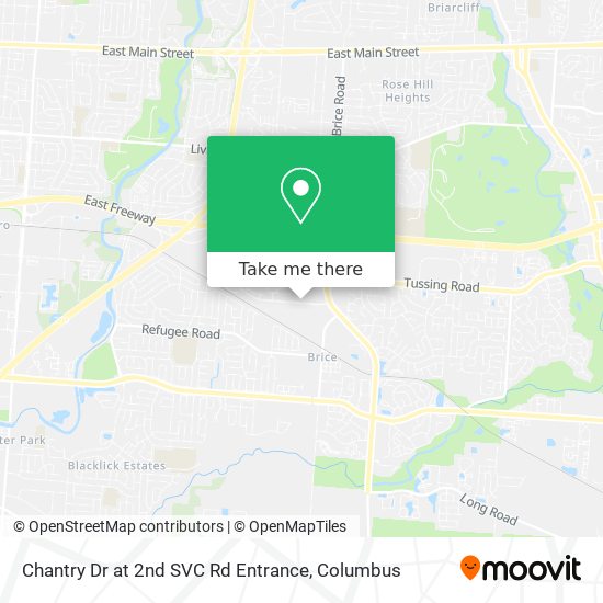 Chantry Dr at 2nd SVC Rd Entrance map