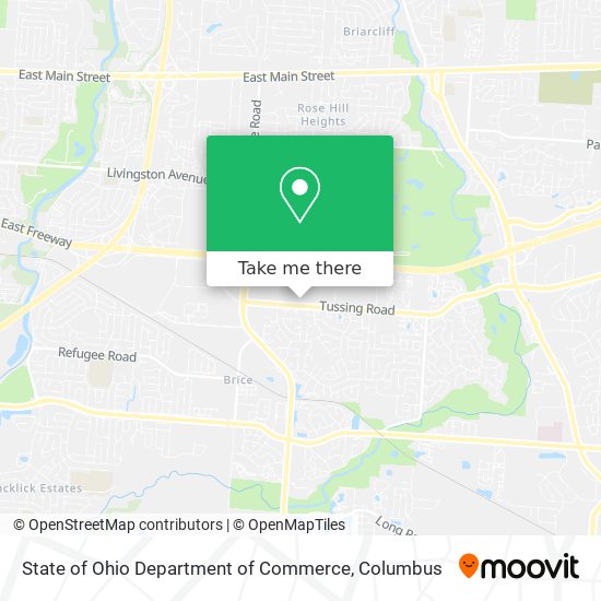 State of Ohio Department of Commerce map