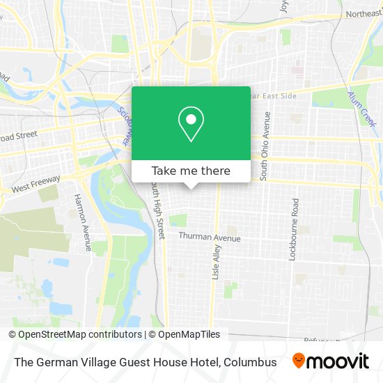 German Village Columbus Map How To Get To The German Village Guest House Hotel In Columbus By Bus?