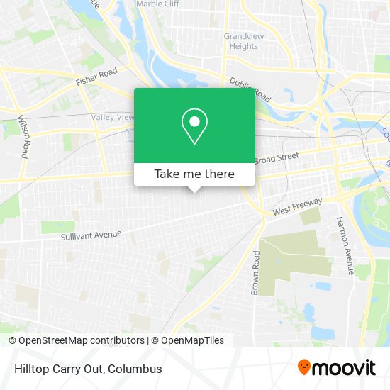 Hilltop Carry Out map