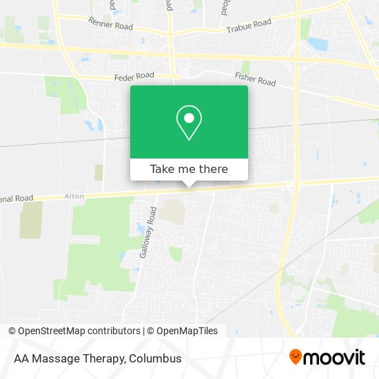 AA Massage Therapy map