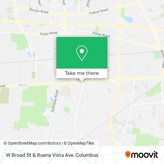 Mapa de W Broad St & Buena Vista Ave