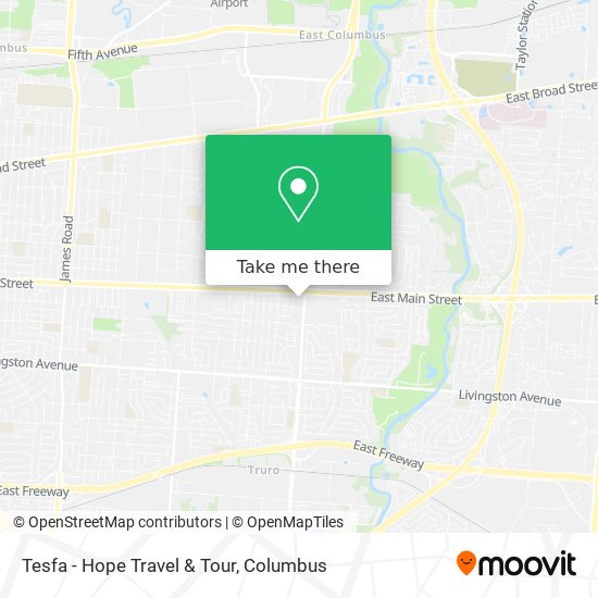 Tesfa - Hope Travel & Tour map