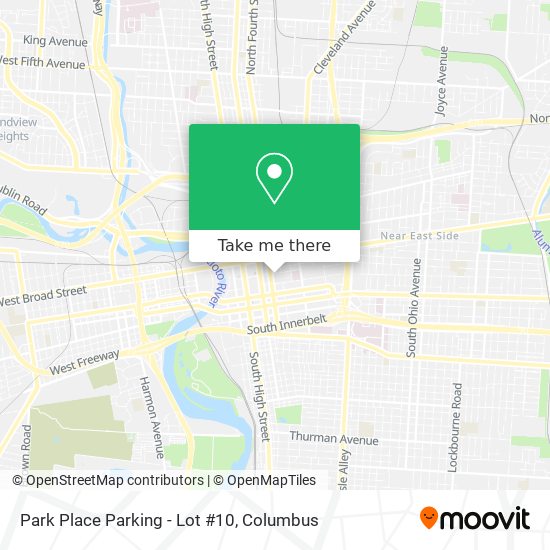 Park Place Parking - Lot #10 map