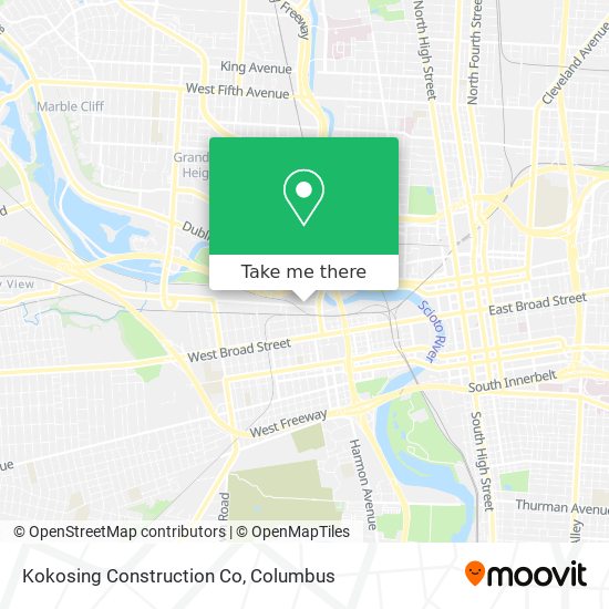 Mapa de Kokosing Construction Co