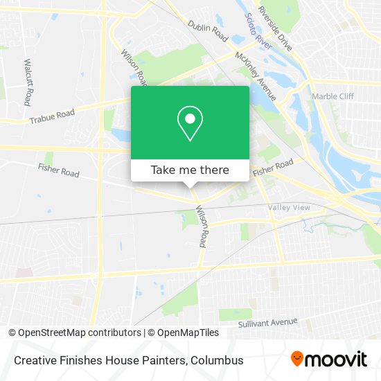 Creative Finishes House Painters map