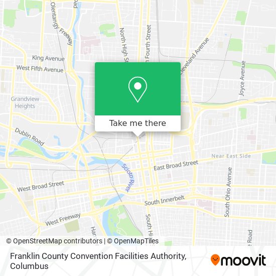 Franklin County Convention Facilities Authority map