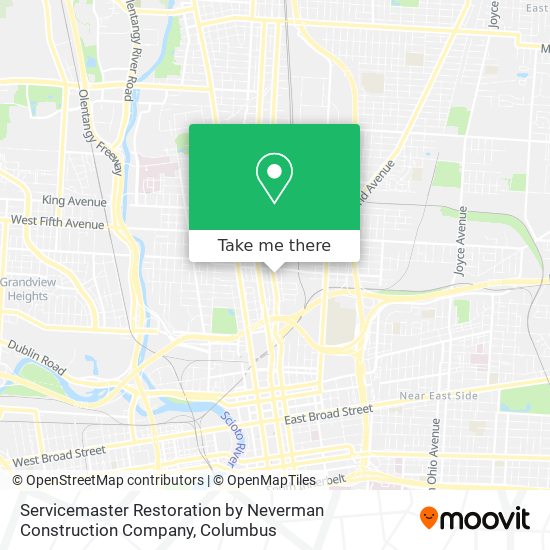 Servicemaster Restoration by Neverman Construction Company map