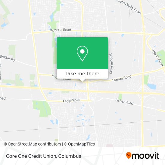 Mapa de Core One Credit Union