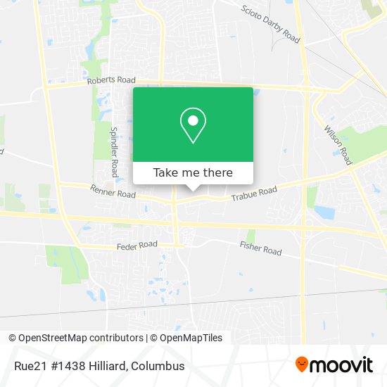 Rue21 #1438 Hilliard map