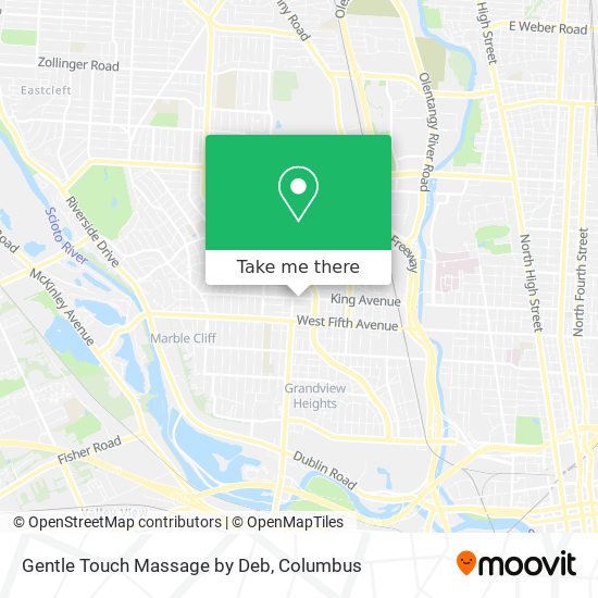 Gentle Touch Massage by Deb map