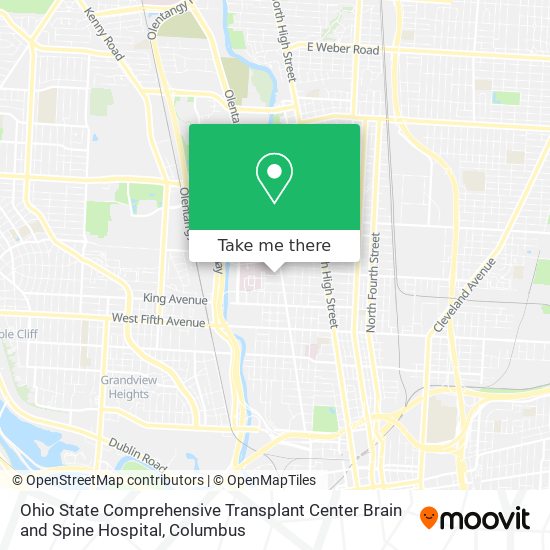 Ohio State Comprehensive Transplant Center Brain and Spine Hospital map
