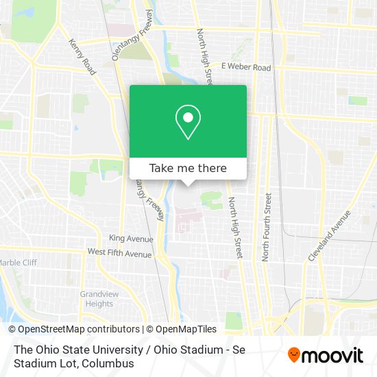 Mapa de The Ohio State University / Ohio Stadium - Se Stadium Lot