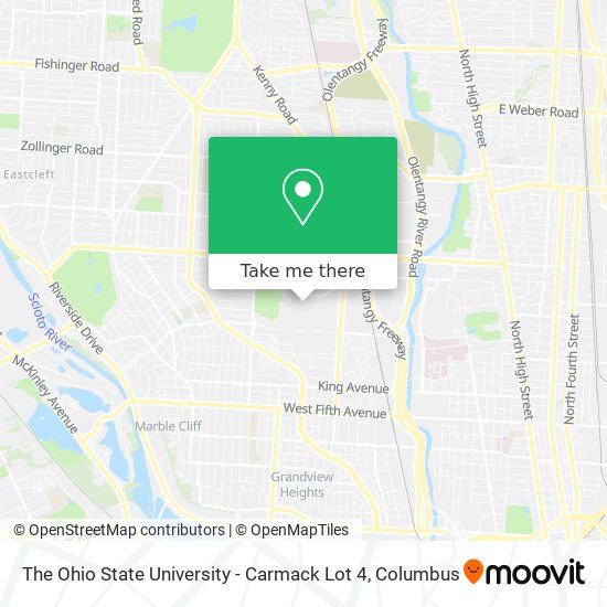 Mapa de The Ohio State University - Carmack Lot 4
