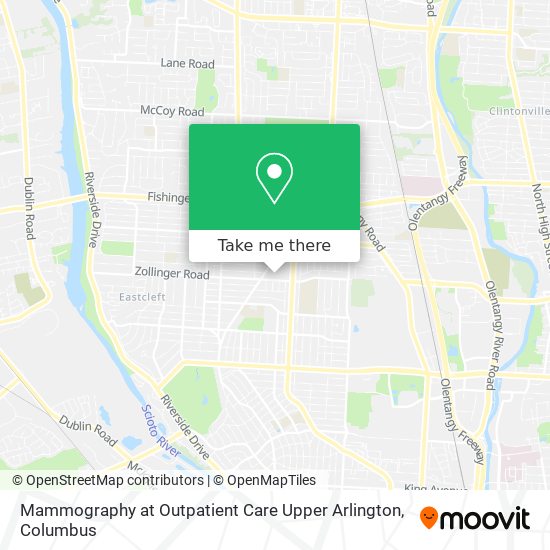 Mapa de Mammography at Outpatient Care Upper Arlington