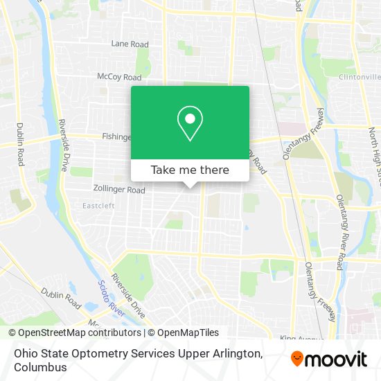 Ohio State Optometry Services Upper Arlington map