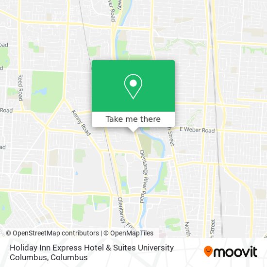 Mapa de Holiday Inn Express Hotel & Suites University Columbus