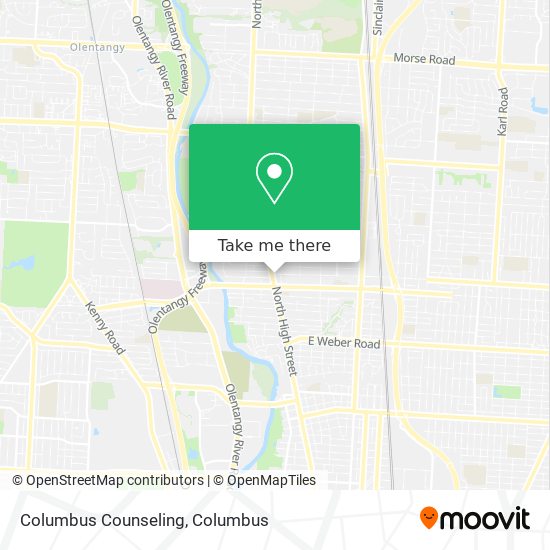 Columbus Counseling map