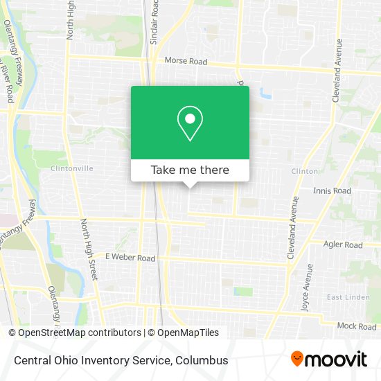Central Ohio Inventory Service map