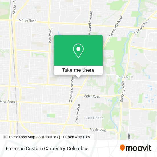 Freeman Custom Carpentry map