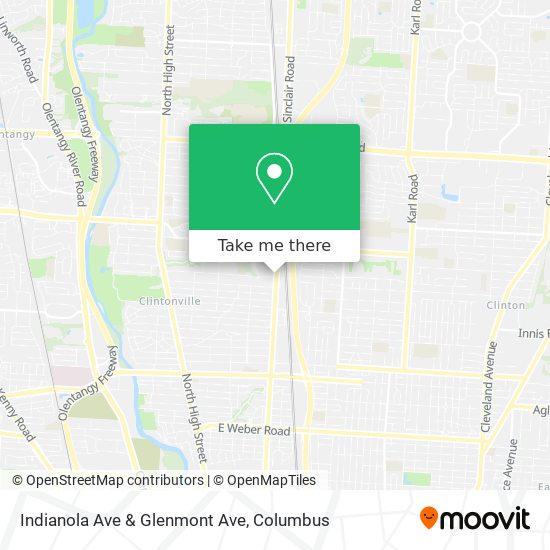 Mapa de Indianola Ave & Glenmont Ave