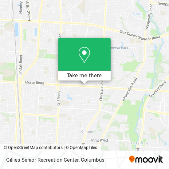 Gillies Senior Recreation Center map