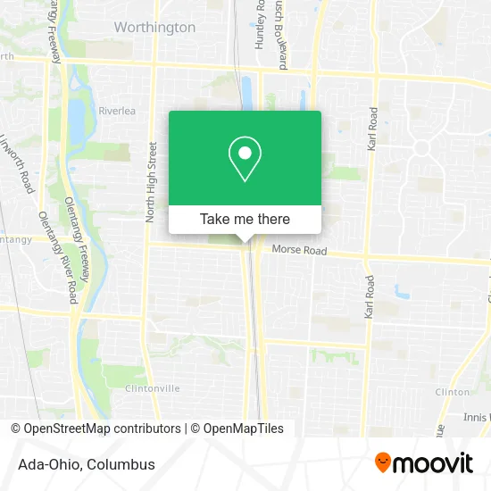 Mapa de Ada-Ohio