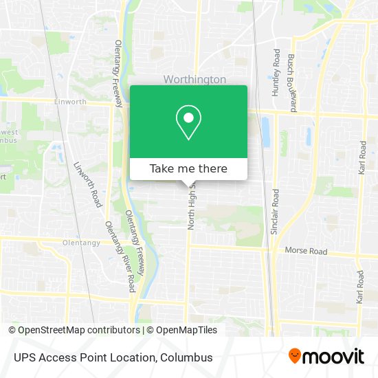 UPS Access Point Location map