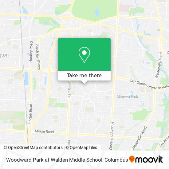 Woodward Park at Walden Middle School map