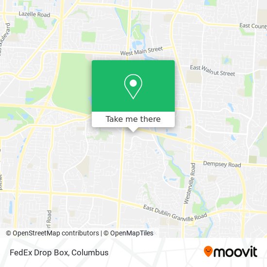 Mapa de FedEx Drop Box