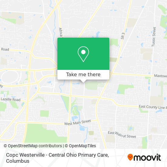 Mapa de Copc Westerville - Central Ohio Primary Care