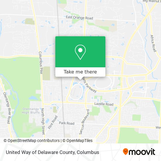 United Way of Delaware County map