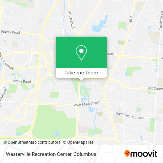 Westerville Recreation Center map