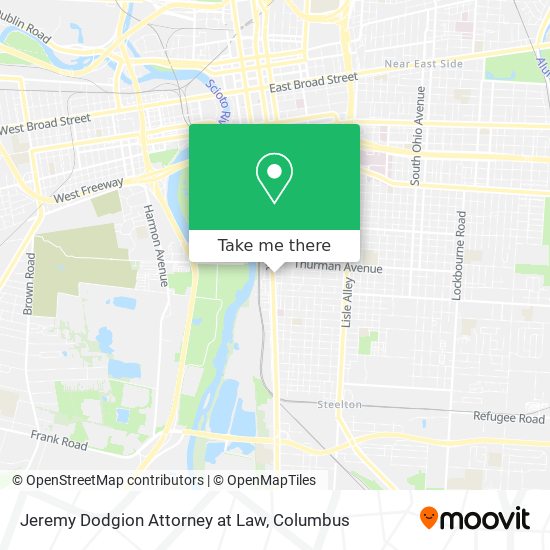 Jeremy Dodgion Attorney at Law map