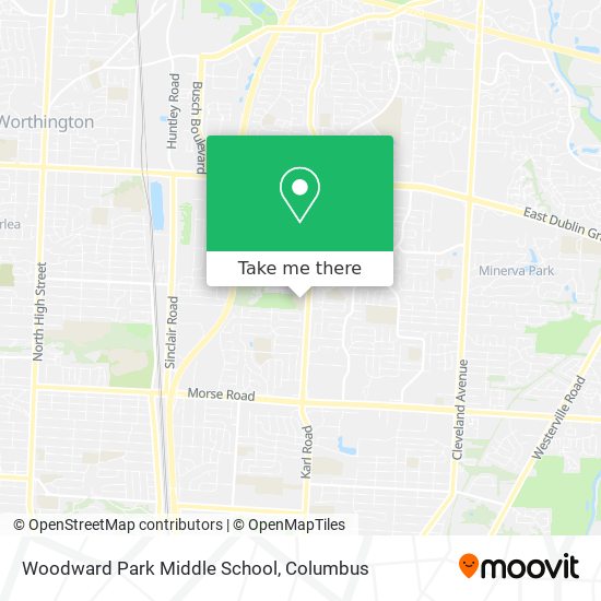 Mapa de Woodward Park Middle School
