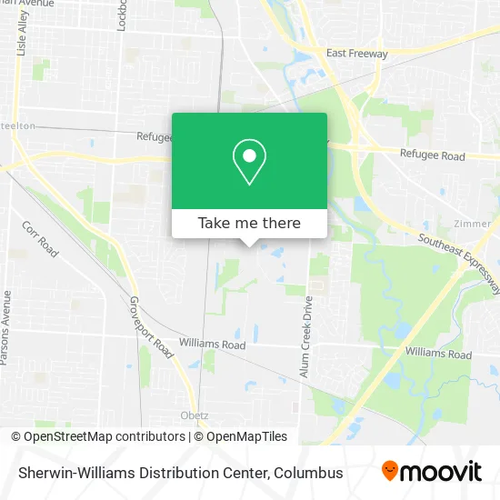 Sherwin-Williams Distribution Center map