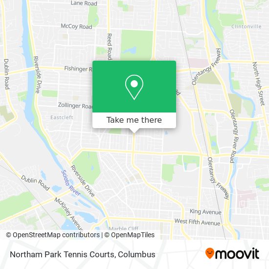 Northam Park Tennis Courts map