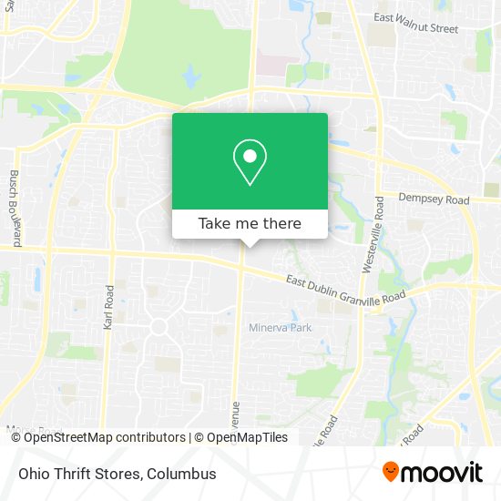 Mapa de Ohio Thrift Stores