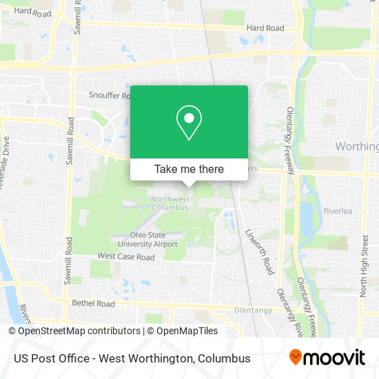 US Post Office - West Worthington map