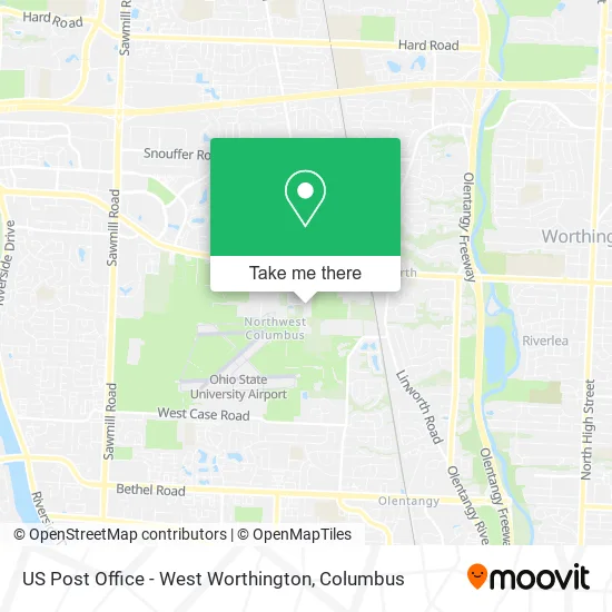 Mapa de US Post Office - West Worthington