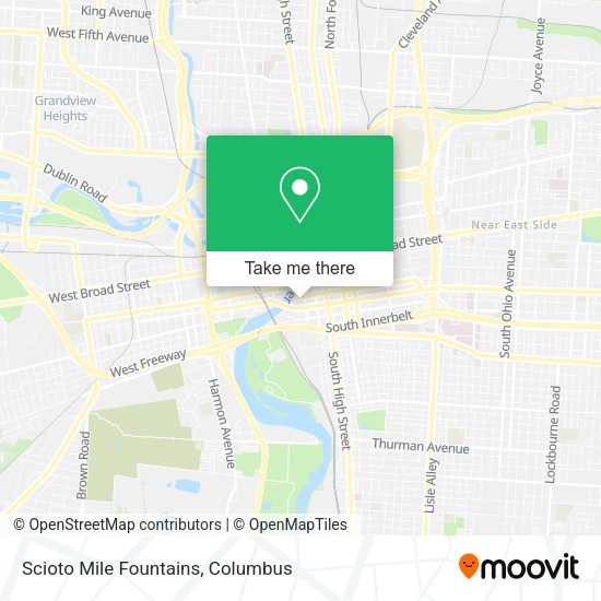 Scioto Mile Fountains map