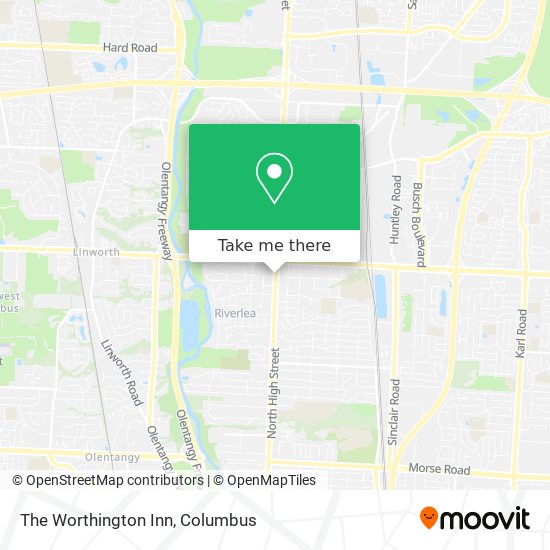 The Worthington Inn map