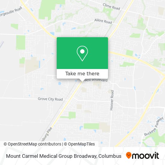 Mount Carmel Medical Group Broadway map