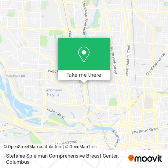 Stefanie Spielman Comprehensive Breast Center map