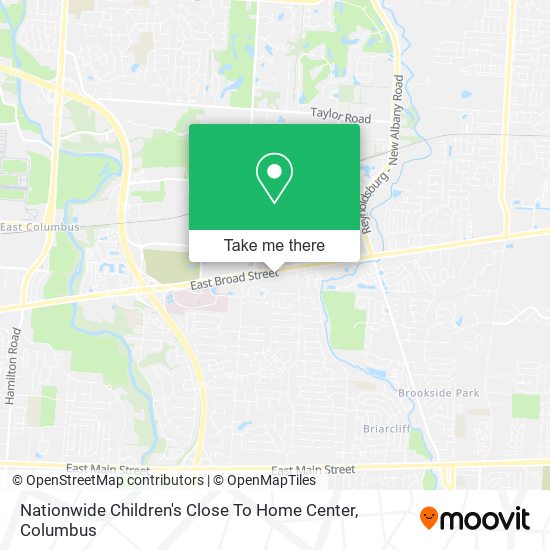 Mapa de Nationwide Children's Close To Home Center