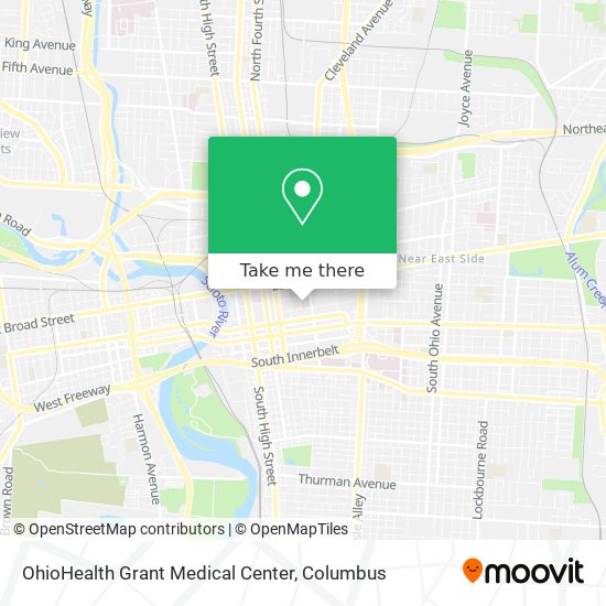 Mapa de OhioHealth Grant Medical Center